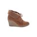 Mia Wedges: Brown Solid Shoes - Women's Size 10 - Round Toe