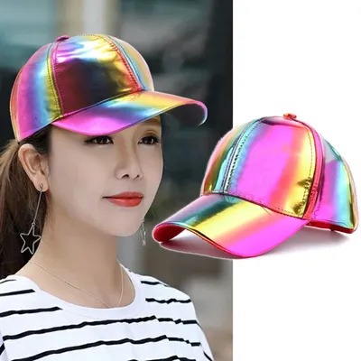 Charmante y2k Regenbogen hut Cosplay Film Charakter Hip Hop Hüte Halloween Party Maskerade Pu Caps Image