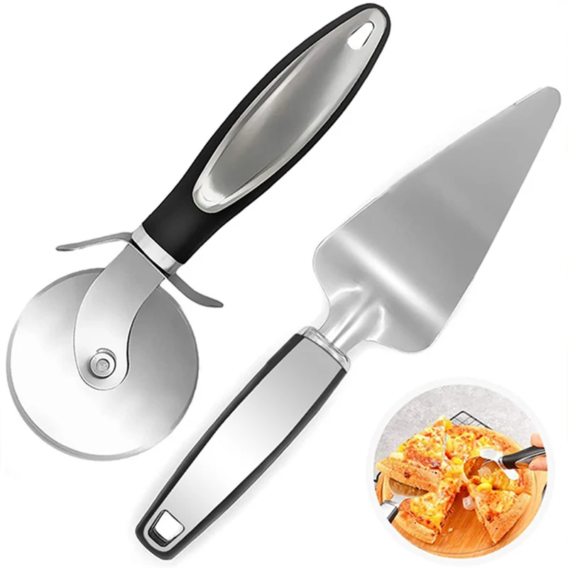 Premium Edelstahl Küche Pizza Cutter Rad Server Werkzeuge Hause Messer Waffel Cookies Kuchen Brot Teig Slicer Backen Gadgets