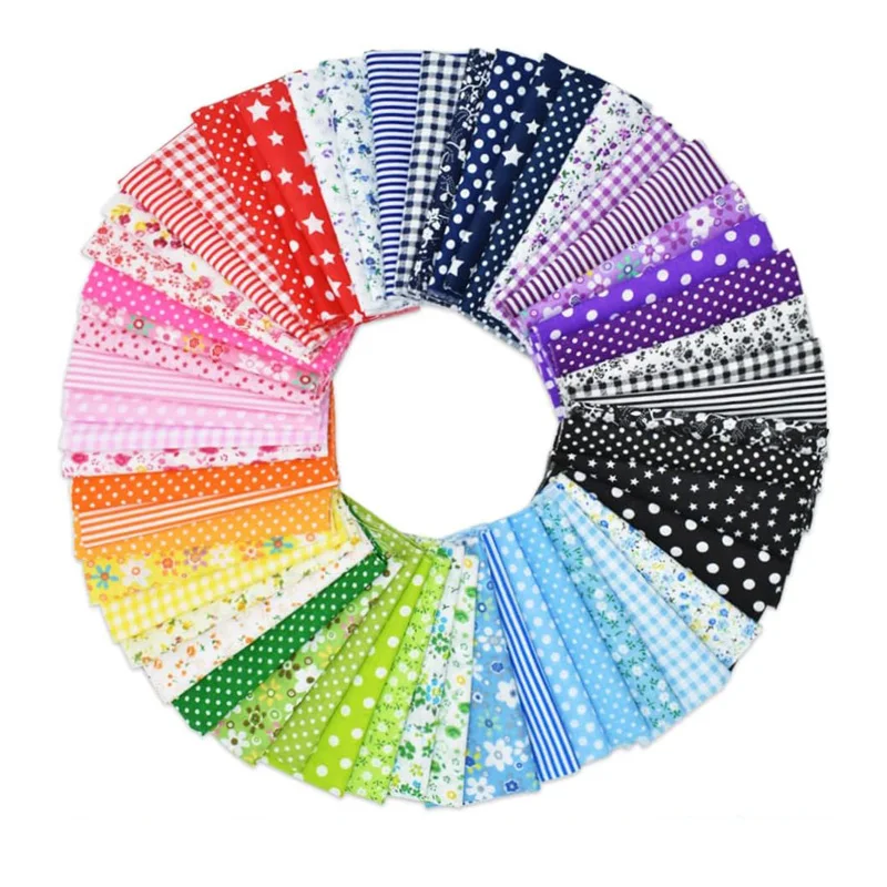 9,8"x 9,8" (25cm x 25cm) Quadrate Baumwolle 100 % Blumenmuster Nähzubehör Stoff zum Quilten Patchwork DIY Handwerk Scrapbooking Image