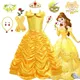 Kostüm Belle Prinzessin Kleid Ballkleid Kleid für Mädchen Kinder Baby Cosplay ärmellose lange Kleid