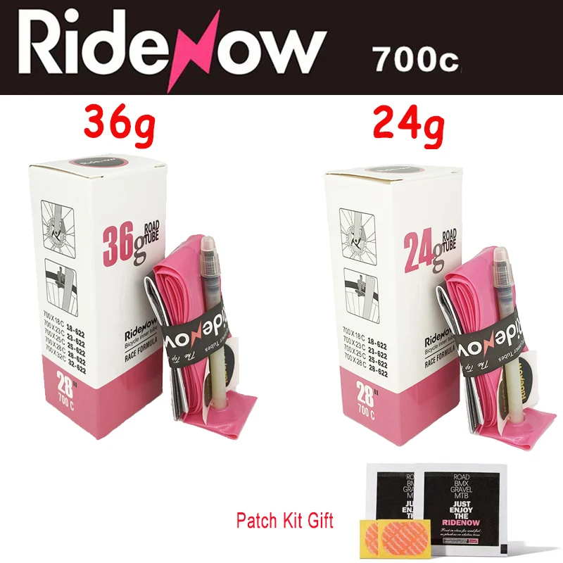 RideNow Camera d'aria ultraleggera per bici 700c Camera d'aria per bicicletta da strada TPU 45mm 65mm 85mm Camere d'aria per bici con valvola francese