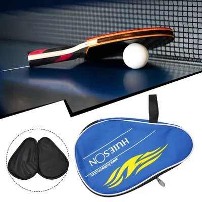 Profession elle Tischtennis schläger Fledermaus Tasche 30*20cm schwarz blau Oxford Tischtennis Fall mit Bällen Tasche tragbare Sports chläger Tasche Image