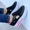 2025 sommer Neue Atmungsaktive Mesh Keil Casual Sport Schuhe Plus Größe 43 Nicht Slip Frau