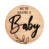 Wir haben ein Baby Schwangerschaft Ankündigung Zeichen Runde Holz Ankündigung Disc Dekoration