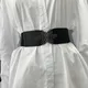 Vintage breiter Hüftgurt für Frauen Retro Totem breiter Bund elastischer Stretch kleid Hüftgurt