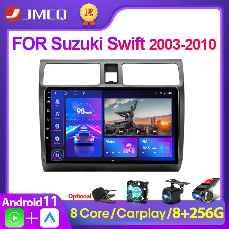 JMCQ 2din Android 11 Auto stereo Radio Multimidia Video Player Navigation GPS Für Suzuki Swift 2003-2010 4G DSP 2 din dvd CarPlay