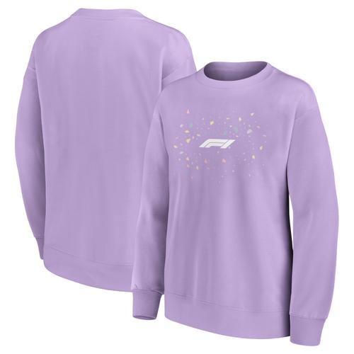 Formula 1 Terrazzo Grafik Print Übergroß Crew Sweatshirt - Damen