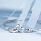 Kcrlp Charms Sterling Silber Armbänder Armreifen für Frauen Mädchen Valentinstag Zirkon Hochzeit
