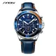 Sinobi Original neues Design Herren Quarz Armbanduhren Chronograph Mann Leder armband Uhren