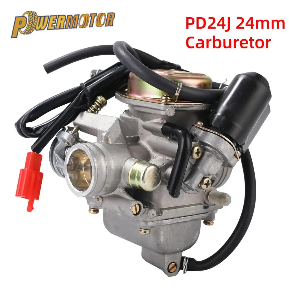 PD24J Motorrad Vergaser GY6 125cc 150cc Roller ATV für Yamaha Honda Kawasaki Motorrad Racing Vergaser Motocross Tuning Image