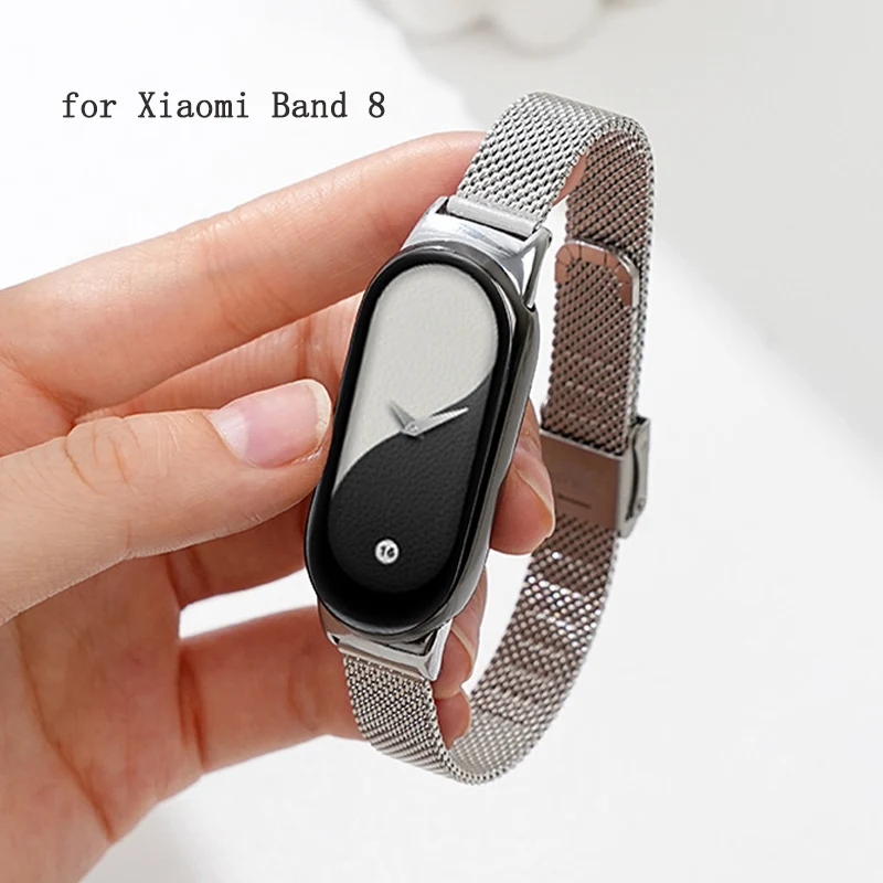 Milan ese Loop Strap für Mi Band 8 Armband Armband für Xiaomi Mi Band 8 Edelstahl Gürtel Ersatz Armband Zubehör Image