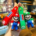 Super Mario Serie Schlüssel bund Action figur Mario Bros Luigi Modell Anhänger Dekoration Auto