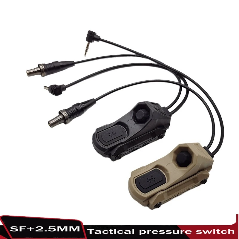 Airsoft Tactical Pressure Axon-Schalter, Dual-Funktions-Fernbedienungstaste, SF/2,5-Hinterstecker, M300, M600, DBAL, PEQ, NGAL Image