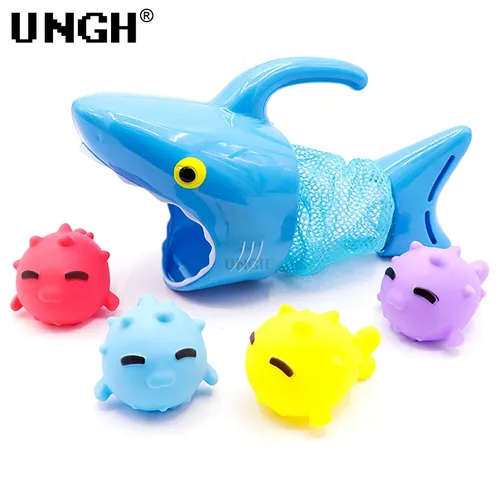 Ungh Baby niedlich 3d Hai Tier schwimmendes Bad Spielzeug Montessori Schwimm wasser Spielzeug