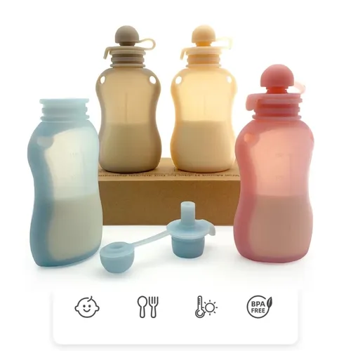 150 Nachfüllbare Babynahrung Lagerung Tasche Silikon Milch Congee Beutel Auslaufsicher Squeeze