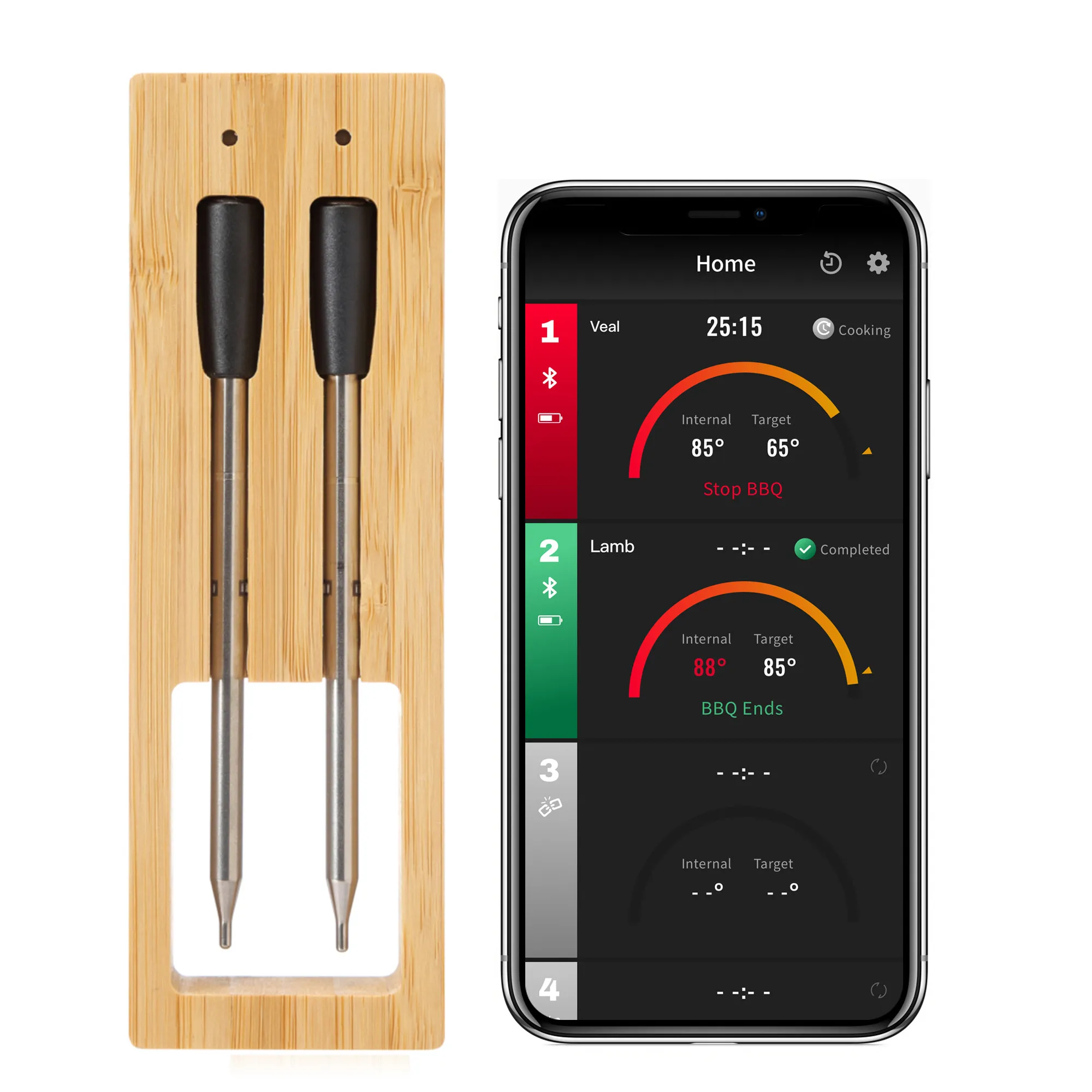 Neueste Drahtlose Lebensmittel Fleisch Thermometer Küche Kochen Werkzeug Backofen Grill BBQ Steak Bluetooth Temperatur Meter Grill Zubehör Image