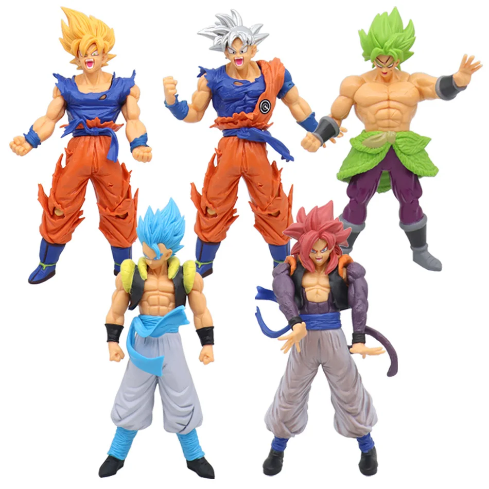 Dragon Ball Z Super Saiyan Anime Figurine Modello GK Rose Goku Action Figure DBZ Gohan Figure Vegeta Collezione di statue Giocattolo Figma