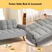 75.39 IN. Futon Sofa Bed, Convertible Upholstered Couch Sleeper with Reclining Sleeper Split Tufted Back