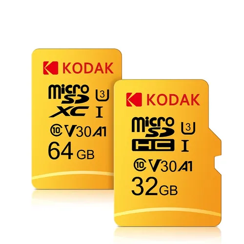 Kodak micro sd karte rote speicher karte mit adapte 32gb microsdhc 64gb microsdxc microsd c10 a1 tf
