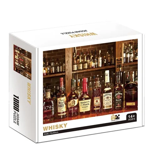 70*50cm Erwachsene 1000 Stück Puzzle Whisky schön gemusterte Rätsel edle Weine Gemälde Stress