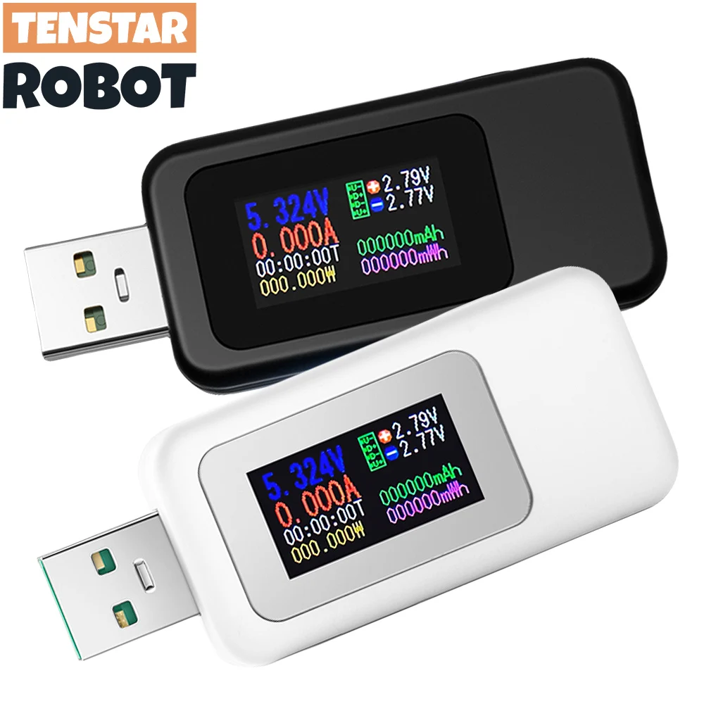 10 in 1 USB-Tester DC Digital Voltmeter Ampere metro Strom Spannungs messer Amp Volt Ampere meter Detektor Power Bank Ladegerät Anzeige Image