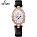 Chenxi Mode Frauen Armband Uhren Top Luxusmarke Damen Quarzuhr lässig wasserdicht Leder Damen kleid
