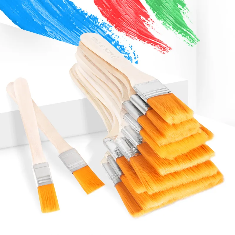 12 teile/satz Nylon Speicher Pinsel Set für Acryl Öl Zeichnung Aquarell Holz Malerei BBQ Pinsel Werkzeuge pinsel Kunst Liefert Image