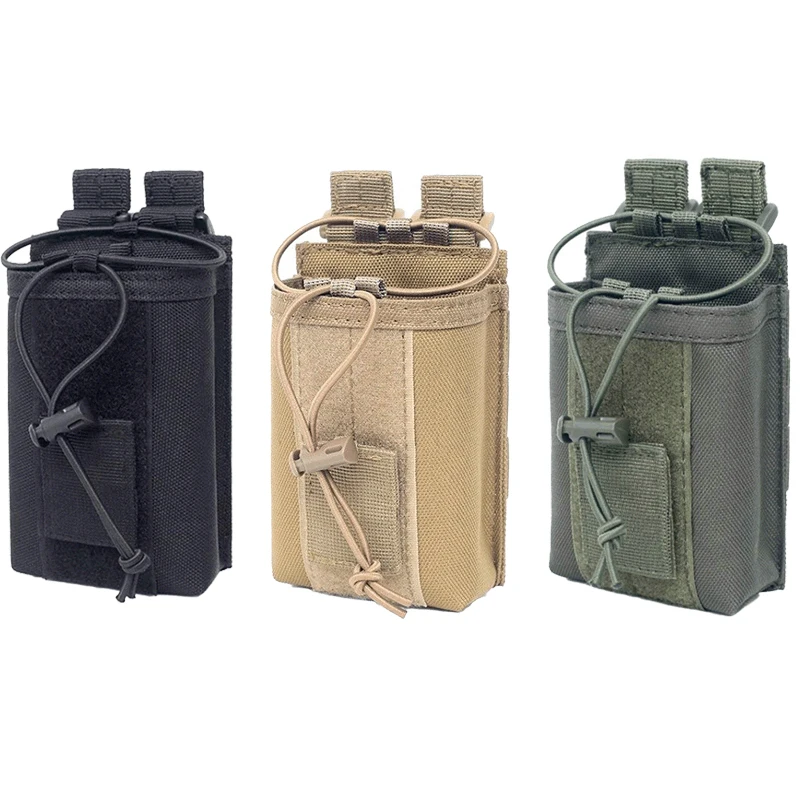 Funktasche, Nylon, taktische Molle, verstellbar, Zwei-Wege-Radio-Halter, Tasche für Walkie-Talkie, Jagd, Paintball-Ausrüstung Image
