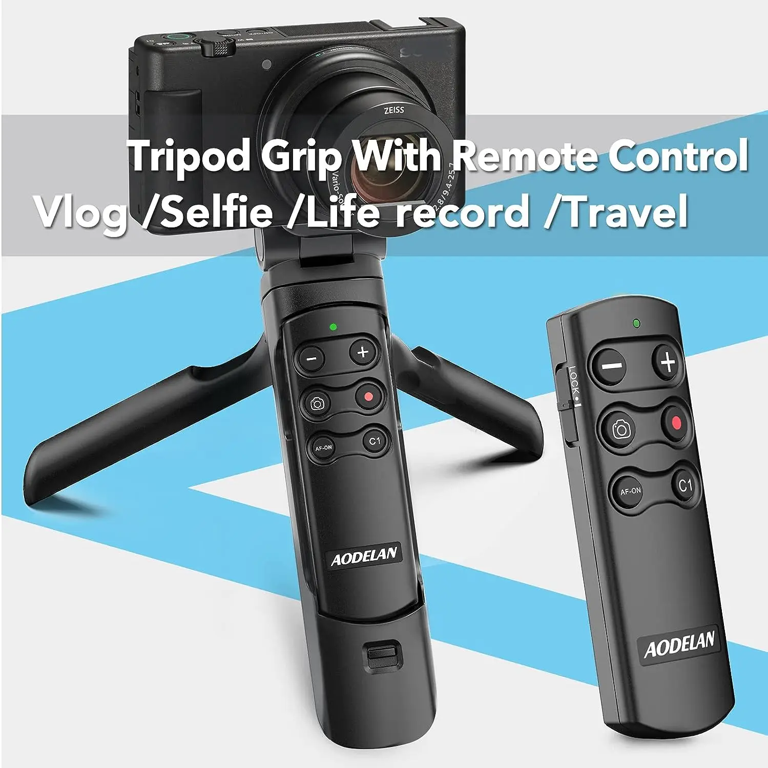 AODELAN Wireless Shooting Grip Stativ für Sony mit Kamera-Fernbedienung für Still, Video, Vlogging für Sony ZV-E10 A6700 A7IV Image