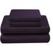 100 Percent Cotton Double Brushed Flannel Sheet Set - 170 GSM Heavyweight, Deep Pockets - Eggplant Red