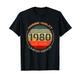 Vintage 1980 T-Shirts für Herren Retro Lustig 1980 Geburtstag T-Shirt