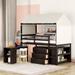 Twin Size Loft Bed with Rolling Cabinet, Shelf, and Tent - Space-Saving Design in White/Gray/Espresso