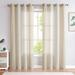 2 Panels Embroidered Light Filtering Curtains 50"x63"