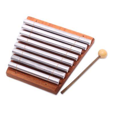 Melodious Voice,'Teak Wood and Aluminum Xylophone Crafted in Bali'