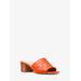 Michael Kors Ingrid Woven Leather Mule Orange 6