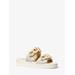 Michael Kors Scarlett Embellished Signature Logo Slide Sandal Natural 8