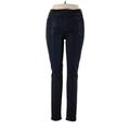 J Brand Jeans - Mid/Reg Rise Skinny Leg Boyfriend: Blue Bottoms - Women's Size 32 - Coated Wash