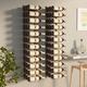 Royalton Wall Mounted Wine Rack for 36 Bottles 2 pcs Gold Iron