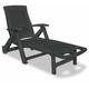 Berkfield Home - Royalton Sun Lounger with Footrest Plastic Anthracite
