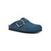 Women's Big Sur Mule by White Mountain in Blue Suede Fur (Size 8 M)