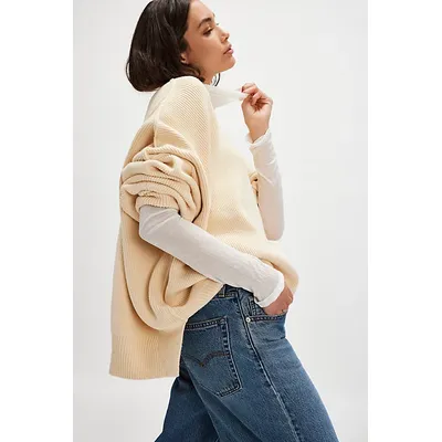 Easy Street Tunic at Free People in Cream, Size: XL