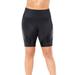 Plus Size Women's Liquid Motion Panel Spliced Bikeshort by Swimsuits For All in Black (Size 20)