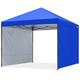 ABCCANOPY 1.8x1.8M Pavillon Outdoor Easy Pop-up-Überdachungszelt mit 2 Seitenwände,Blau