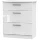 Knightsbridge 3 Drawer Deep Chest - Comes in White High Gloss, Black High Gloss and Cream High Gloss and Cream Matt Options