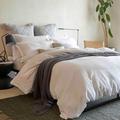 Christy Duvet Cover Bedding Sets | Organic Retreat | King Size Set | White | 100% Certified Organic Cotton | Super Soft Bed Linen