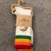 Coach Accessories | Coach Rainbow Socks Coach Print. Calf Socks. | Color: Green/Yellow | Size: Os