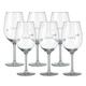 Personalised Engraved White Wine Glass - Set of 6 Personalised White Wine Glasses Engraved with The Name or Text of Your Choice, Various Designs & Fonts Available, Laser Engraving, Dishwasher Safe