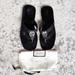 Gucci Shoes | Gucci Gg Interlocking Logo Thong Sandals Slides 38.5 | Color: Black | Size: 8.5