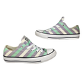 Converse Shoes | Converse All Star Shoes Womens 6 Pastel Green Blue Purple White Striped Low Tops | Color: Green/Purple | Size: 6